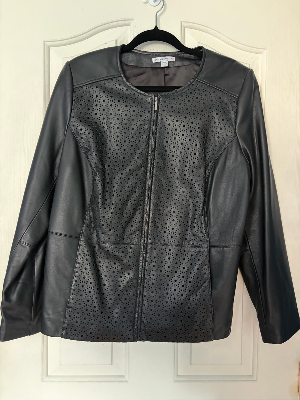 Plus Size Isaac Mizrahi Leather Jacket